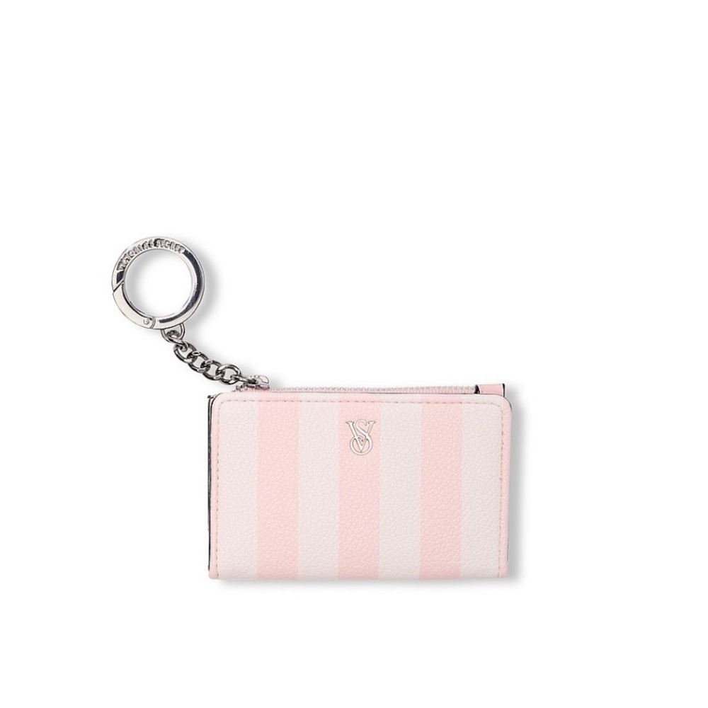 Sexy white🤍 and pink 💗 Victoria secret wallet heritage stripe ✨💗purse wristlet